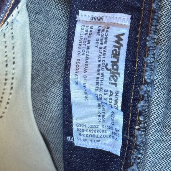 Wrangler Mens Premium Performance Regular Fit Jeans 35 X 36 Blue Denim - Picture 5 of 9